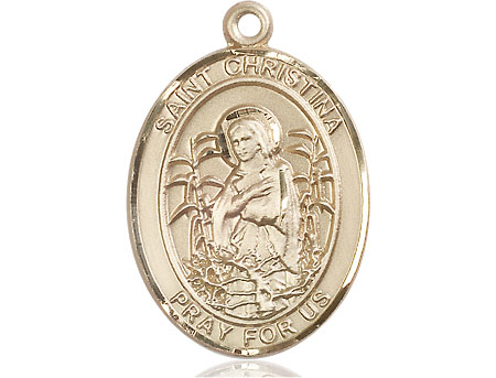 14kt Gold Filled Saint Christina the Astonishing Medal