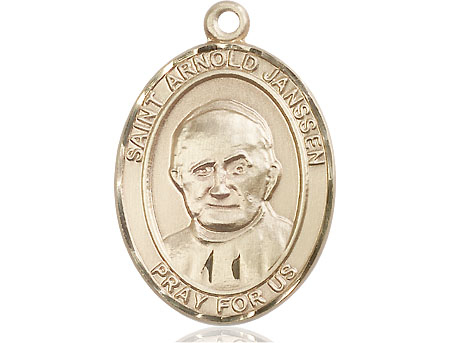 14kt Gold Filled Saint Arnold Janssen Medal