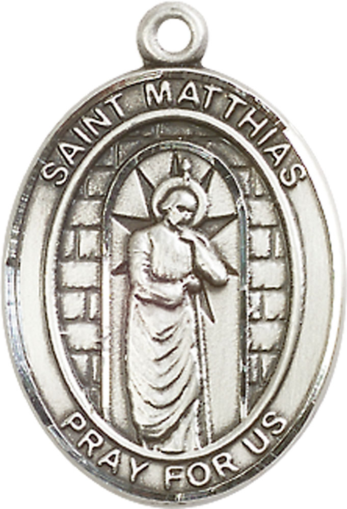 Sterling Silver Saint Matthias the Apostle Medal