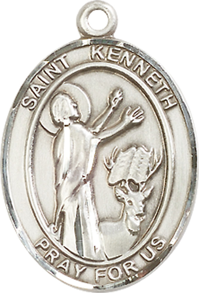 Sterling Silver Saint Kenneth Medal