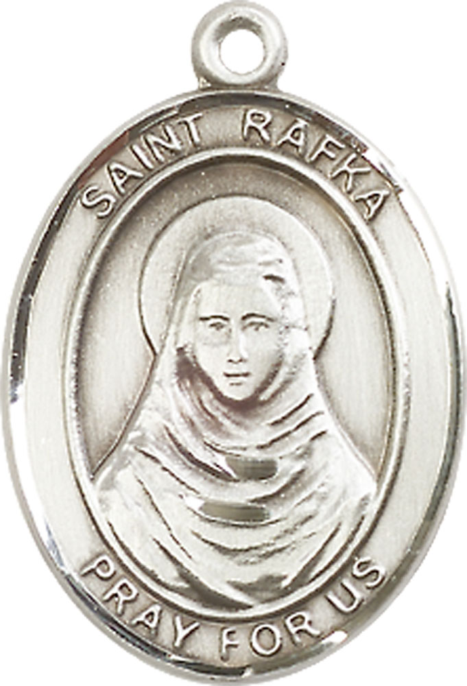 Sterling Silver Saint Rafka Medal