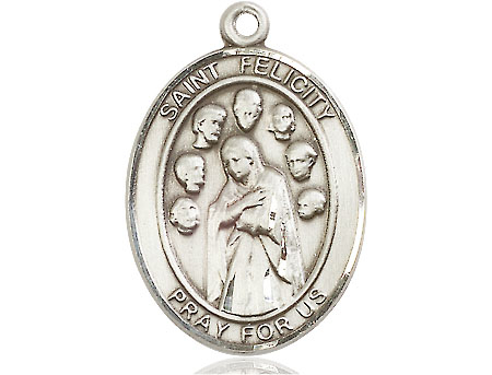 Sterling Silver Saint Felicity Medal