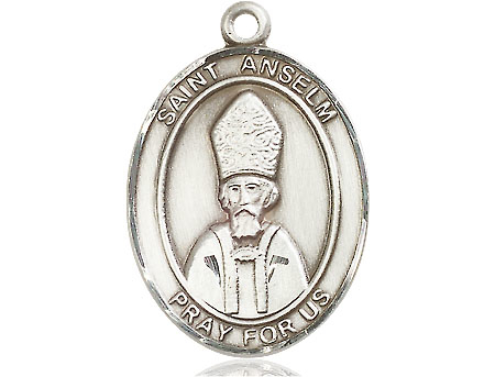Sterling Silver Saint Anselm of Canterbury Medal