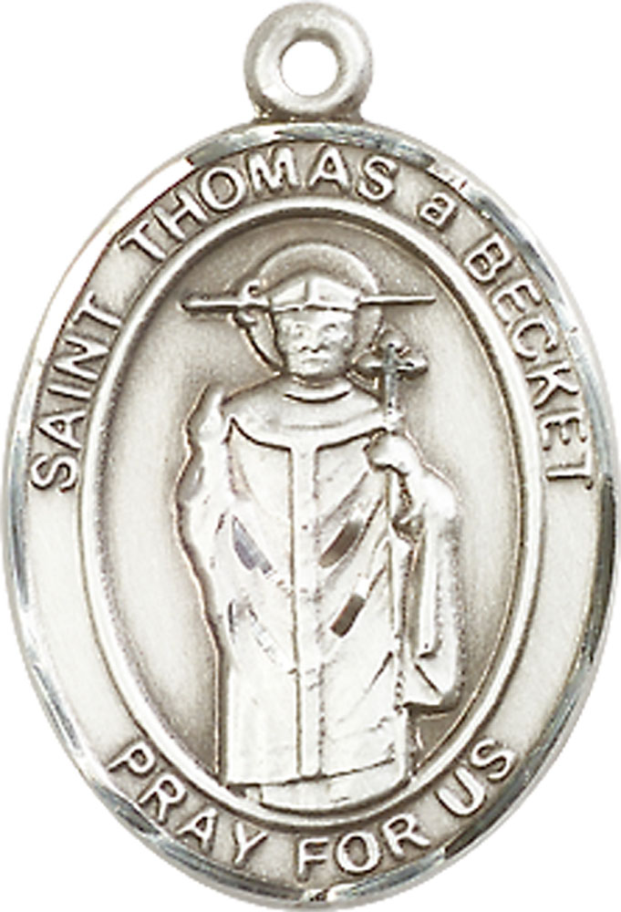 Sterling Silver Saint Thomas A Becket Medal