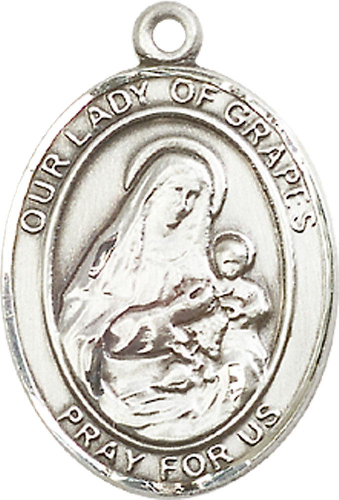 Sterling Silver Our Lady of Grapes Medal
