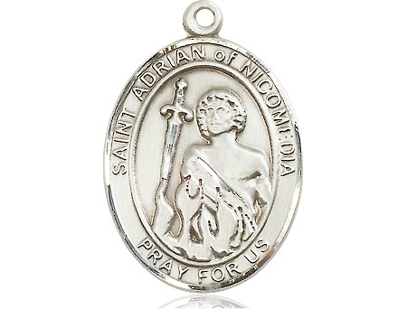 Sterling Silver Saint Adrian of Nicomedia Medal