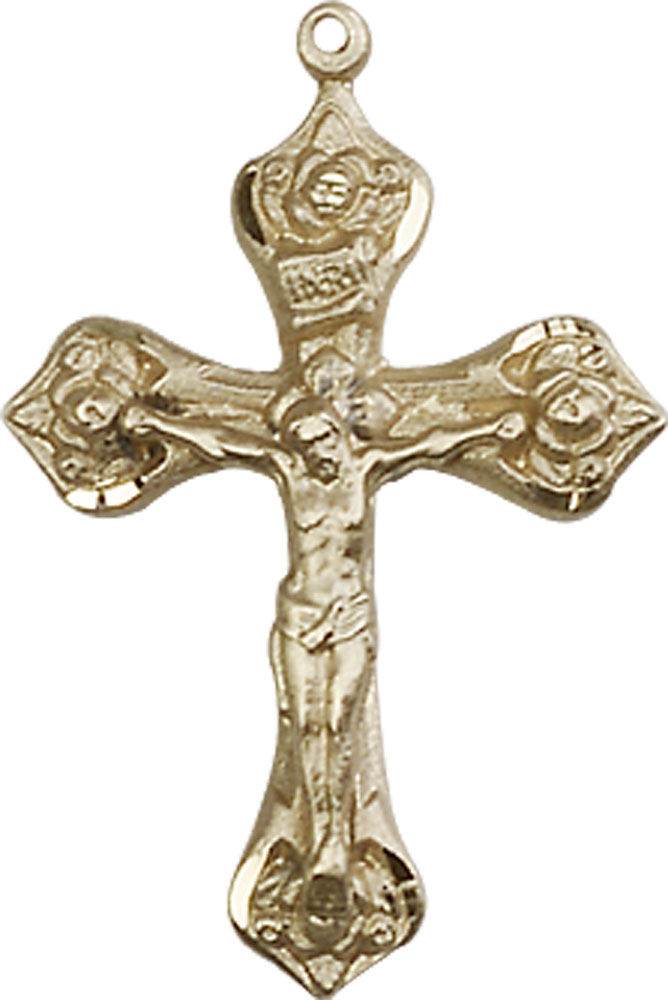14kt Gold Crucifix Medal