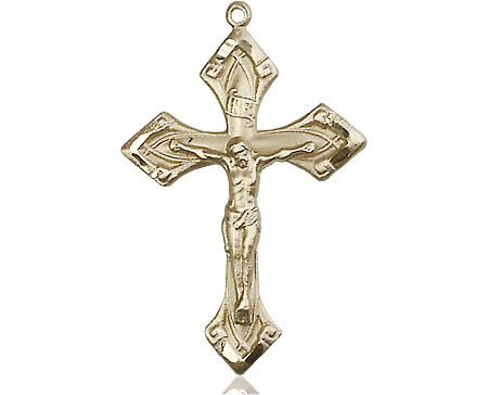 14kt Gold Crucifix Medal