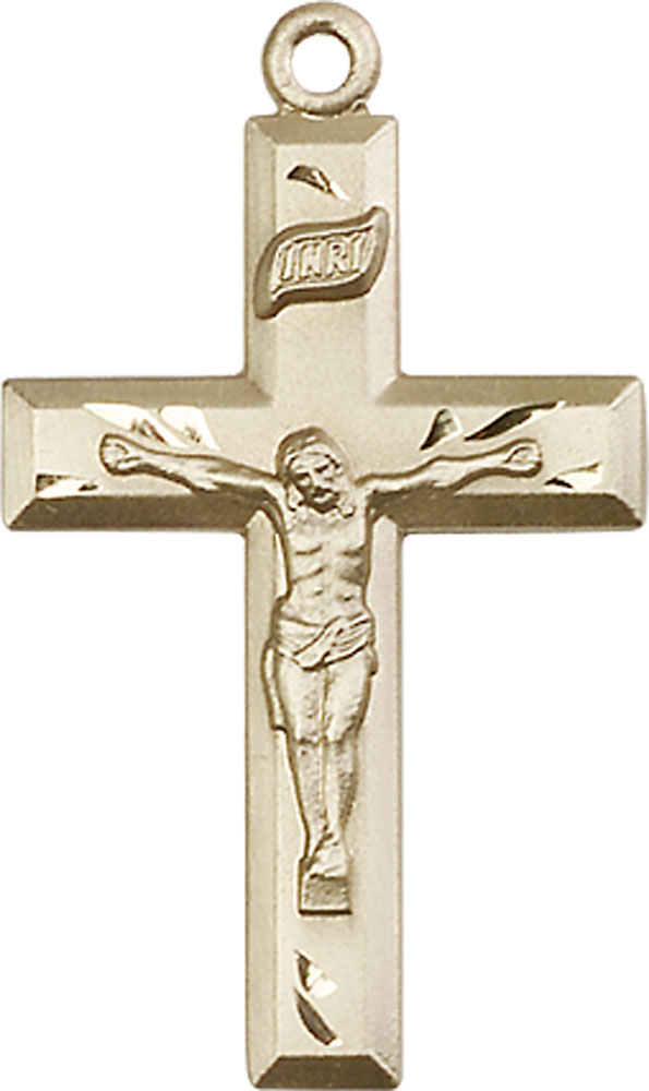 14kt Gold Crucifix Medal