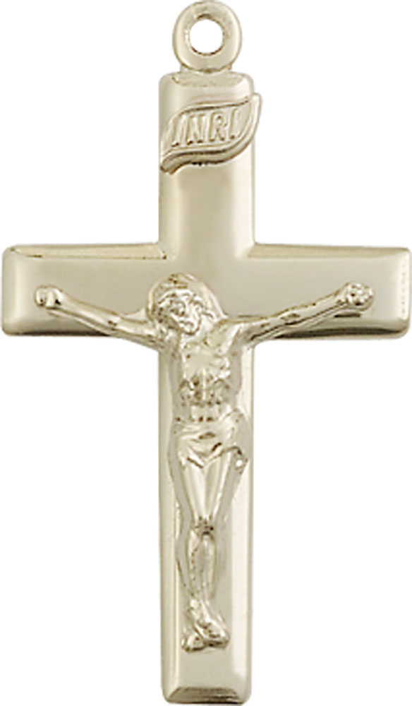 14kt Gold Crucifix Medal