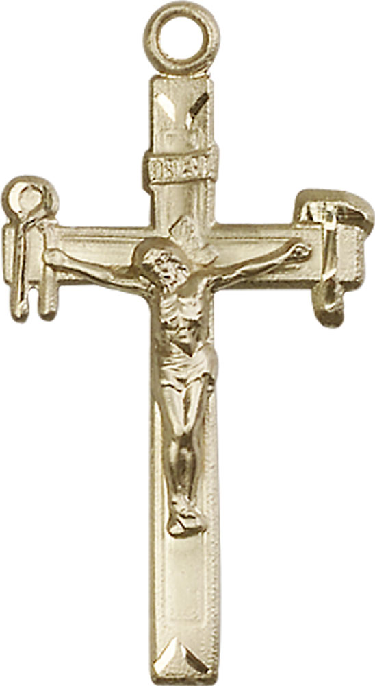 14kt Gold Crucifix Medal