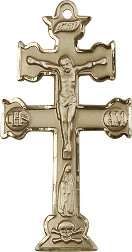 14kt Gold Caravaca Crucifix Medal