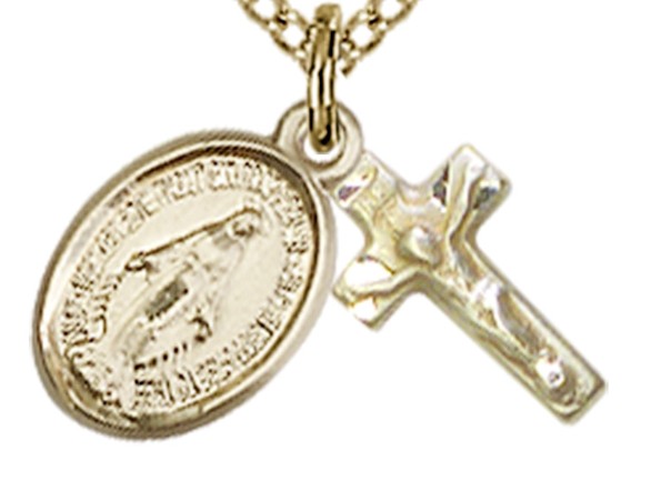 Miraculous/Crucifix
0702M-SET 14KT Gold Filled