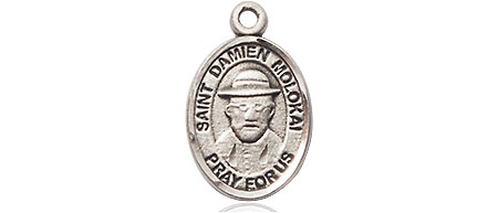 Sterling Silver Saint Damien of Molokai Medal