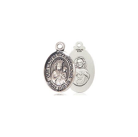 Sterling Silver Our Lady of Czestochowa Medal