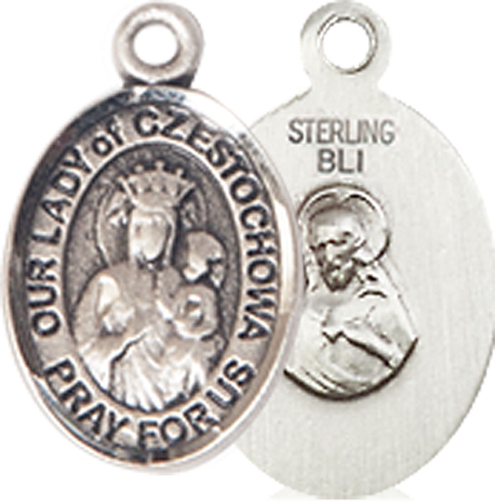 Sterling Silver Our Lady of Czestochowa Medal