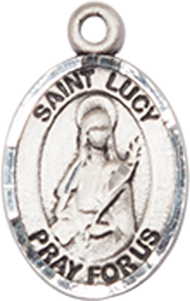 Sterling Silver Saint Lucy Medal