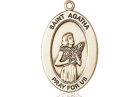 14kt Gold Saint Agatha Medal