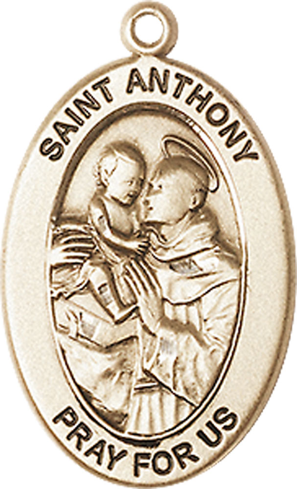 14kt Gold Saint Anthony of Padua Medal