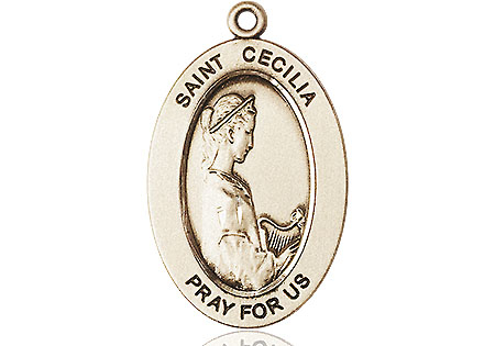 14kt Gold Saint Cecilia Medal