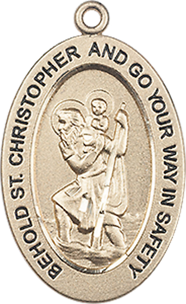 14kt Gold Saint Christopher Medal