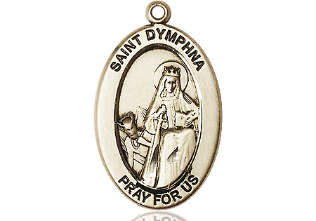 14kt Gold Saint Dymphna Medal