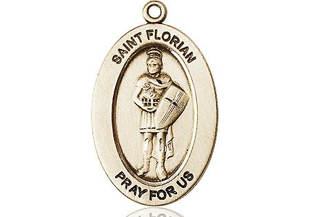 14kt Gold Saint Florian Medal