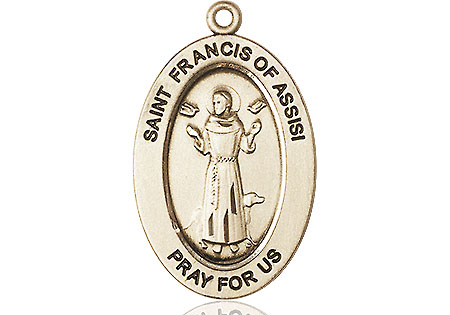 14kt Gold Saint Francis of Assisi Medal