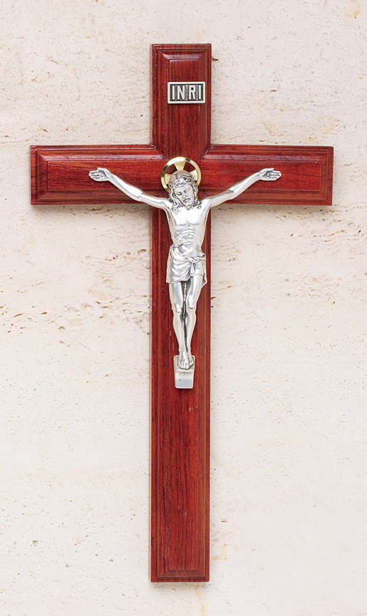 9In. Rosewood Cruciifix With Salerni Corpus