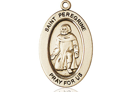 14kt Gold Saint Peregrine Medal