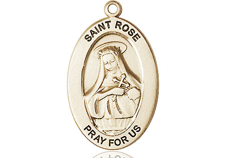 14kt Gold Saint Rose of Lima Medal