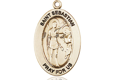 14kt Gold Saint Sebastian Medal