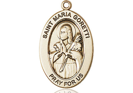 14kt Gold Saint Maria Goretti Medal