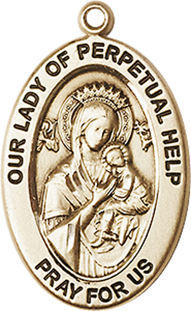 14kt Gold Our Lady of Perpetual Help Medal