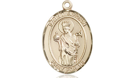 14kt Gold Filled Saint Aedan of Ferns Medal