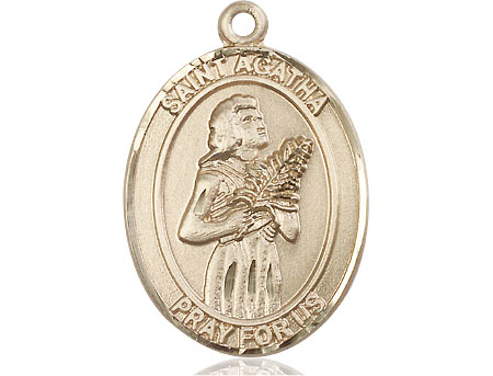 14kt Gold Filled Saint Agatha Medal