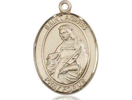 14kt Gold Filled Saint Agnes of Rome Medal