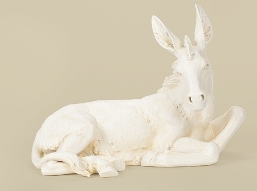 39&quot; Scale Ivory Donkey - Christmas