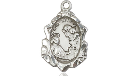 Sterling Silver Saint Cecilia Medal