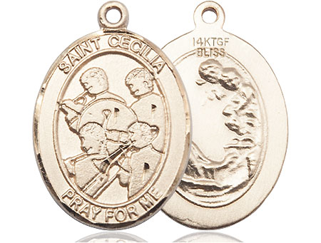 14kt Gold Filled Saint Cecilia Marching Band Medal