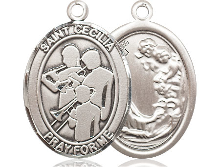 Sterling Silver Saint Cecilia Marching Band Medal