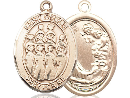 14kt Gold Filled Saint Cecilia Choir Medal