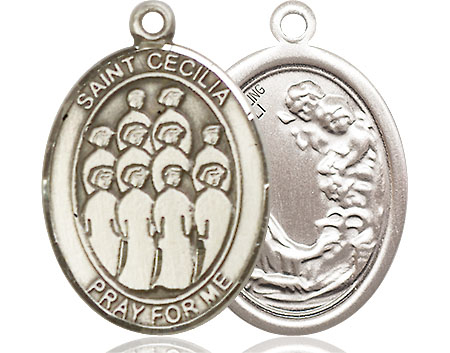 Sterling Silver Saint Cecilia Choir Medal