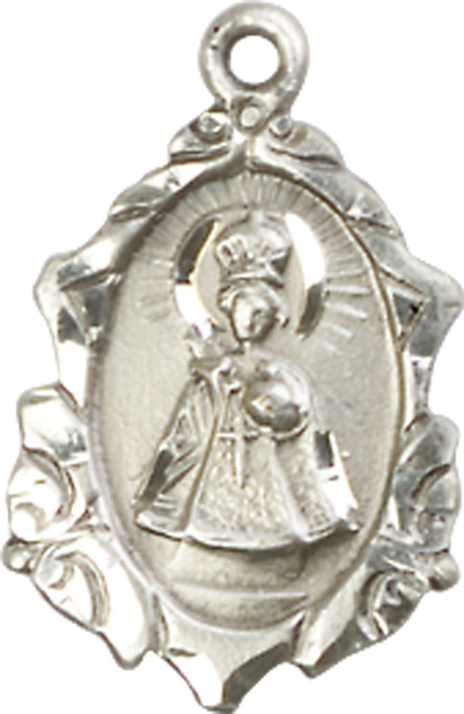 Sterling Silver Infant of Prague Medal