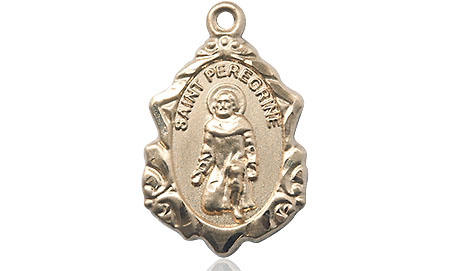 14kt Gold Filled Saint Peregrine Medal