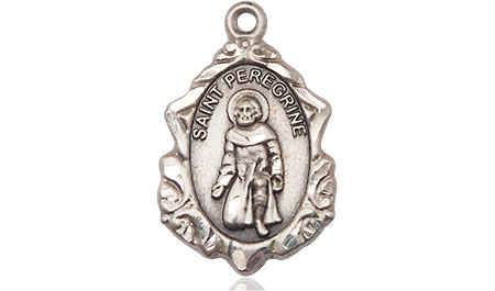 Sterling Silver Saint Peregrine Medal