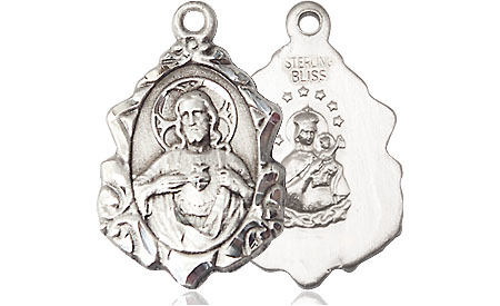 Sterling Silver Scapular Medal - With Box