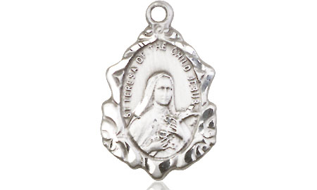 Sterling Silver Saint Theresa Medal - With Box