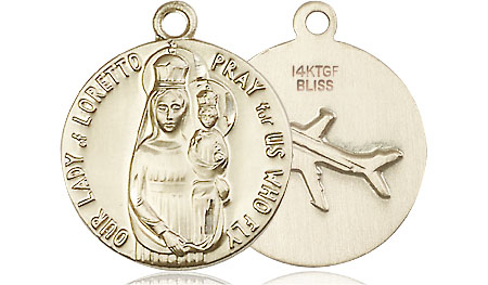 14kt Gold Filled Our Lady of Loretto Medal