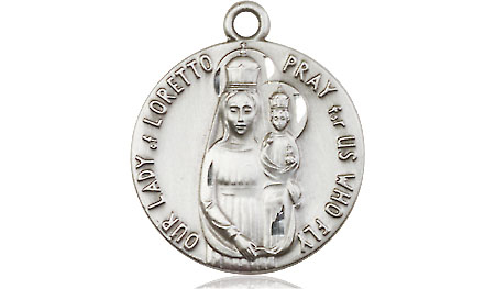 Sterling Silver Our Lady of Loretto Medal